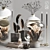 Modern Decor Set: Vase, Lamp, Books, Plants 3D model small image 1