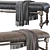 Chic Farmhouse Upholstered Bench 3D model small image 2