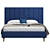 Luxury Velvet Blue Sofa Bed 3D model small image 3