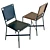 Sleek Leather Dining Chair: Crate & Barrel Laredo 3D model small image 3