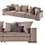 Modern Flexform Sofa: Sleek Design, Premium Comfort 3D model small image 2
