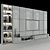 Sleek TV Shelf for Organized Entertainment 3D model small image 3