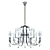 Elegant Chrome Crystal Chandelier 3D model small image 1