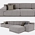 Minimalist Modular Sofa: DERK by Piet Boon 3D model small image 2