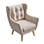 Henri Kaza Armchair: Compact and Stylish 3D model small image 3