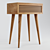 Rattan Bedside Table: Light Oak Elegance 3D model small image 3