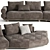 Luxurious Longhi Oppenheim Sofa 3D model small image 2