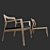 Modern Elegance: Walter Knoll Krusin Lounge Chair 3D model small image 1