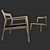 Modern Elegance: Walter Knoll Krusin Lounge Chair 3D model small image 2