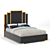 Regal Velvet Queen Bed 3D model small image 5