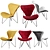 Decatur Accent Chair: Modern Style, Sturdy Metal Legs 3D model small image 1