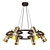 Techno Metal Pendant Chandelier 3D model small image 1