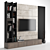 Modular TV Wall - Easily Editable, Sleek Design 3D model small image 3