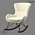 LoftDesigne Armchair: Modern Design, Wood/Metal Frame 3D model small image 1
