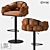 LoftDesigne 30465 Bar Stool: Stylish Metal and Faux Leather Seating 3D model small image 1