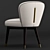 Olivia Black Tie Chair 3D model small image 2