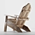 Traditional Style Patio Chair | Garden Armchair 3D model small image 2