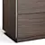 Elegant Walnut & Steel Chest 3D model small image 2