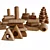 Title: Wooden Pyramid Toy Set 3D model small image 3