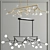 Golden Branch Chandelier 3D model small image 1