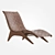 Sleek Leather Lounge Chair 3D model small image 6