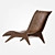 Sleek Leather Lounge Chair 3D model small image 7