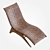 Sleek Leather Lounge Chair 3D model small image 8