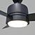 Sleek Black Ceiling Fan 3D model small image 6