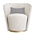 Elegant Manro Chair: 760x620x760mm 3D model small image 2