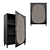 HK Living Webbed Single Door Cabinet 3D model small image 1