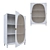 HK Living Webbed Single Door Cabinet 3D model small image 2