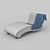 Modern Chesterfield Lounge: 3DsMax Modeled with High-Detail Cloth 3D model small image 3