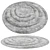 Elegant Round Rug - 10 3D model small image 1