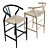 Crate & Barrel Crescent Bar Stool: Sleek and Stylish Seating 3D model small image 3