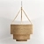 Rustic Woven Pendant Light 3D model small image 1