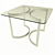 Sleek Chrome & Glass Dining Table 3D model small image 3