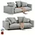 Elegant Flexform Campiello Sofa 3D model small image 1