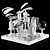 Elegant Candleholder Set: Coffee Table & Ottoman Décor 3D model small image 2