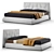 Elegant Lenny Double Bed: Sleek and Spacious 3D model small image 2