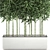 Tropical Bamboo Plant in White Vase 3D model small image 2