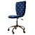 Sleek Upholstered Task Chair 3D model small image 1