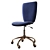 Sleek Upholstered Task Chair 3D model small image 3