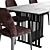 Sleek Solo Dining Set 3D model small image 3