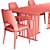Sleek Solo Dining Set 3D model small image 5