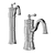 Vintage Deck Mount Faucet 3D model small image 2