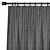 Charcoal Elegance Curtain: Fashionable & Functional 3D model small image 2