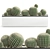 Exotic Cactus Collection in White Pots 3D model small image 1