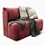 Sleek Meridiani Keeton Fit Sofa 3D model small image 1