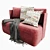 Sleek Meridiani Keeton Fit Sofa 3D model small image 3