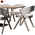 Contemporary Sussan Chair & Clark Table 3D model small image 3